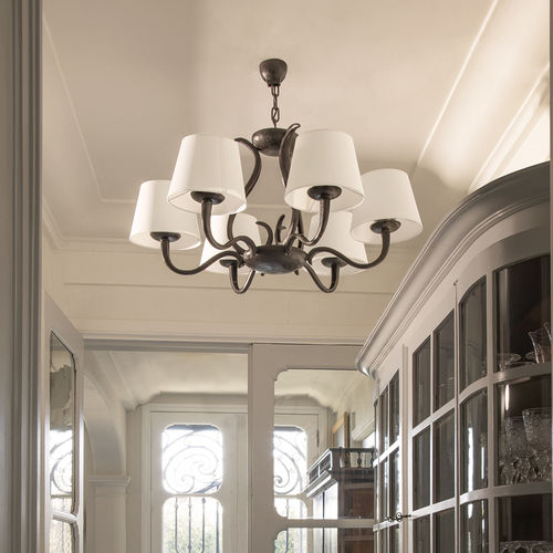 Lustre clássico - OCTAVE - Objet Insolite - em bronze / para 6 lâmpadas / da linha comercial