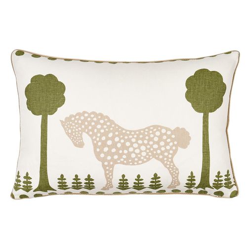 Travesseiro em algodão - POLKA DOT PONY  - F. SCHUMACHER & CO. - em linho / retangular / da linha residencial