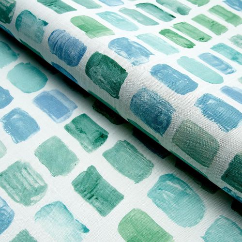 Tecido para estofados - PALETTE   - F. SCHUMACHER & CO. - com padrão geométrico / em poliéster / para ambiente externo