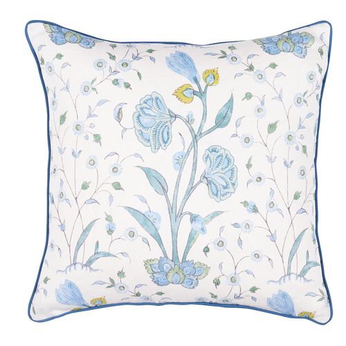 Travesseiro em algodão - JACARANDA : KHILANA FLORAL - F. SCHUMACHER & CO. - em linho / de penas / quadrado