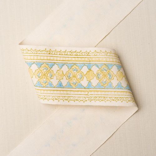 Guia em algodão - AMIRA HAND BLOCK PRINTED TAPE - F. SCHUMACHER & CO. - linear