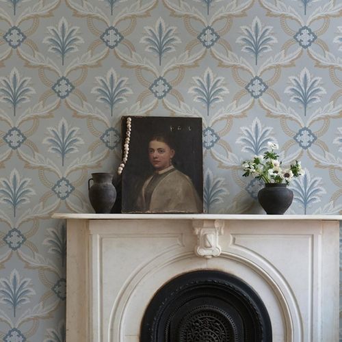 Papel de parede contemporâneo - FRONT WALTZ   - F. SCHUMACHER & CO. - em tecido não tecido / estampado / efeito de tecido