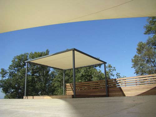 Pérgola em alumínio - Grand Voile - com cobertura em tela