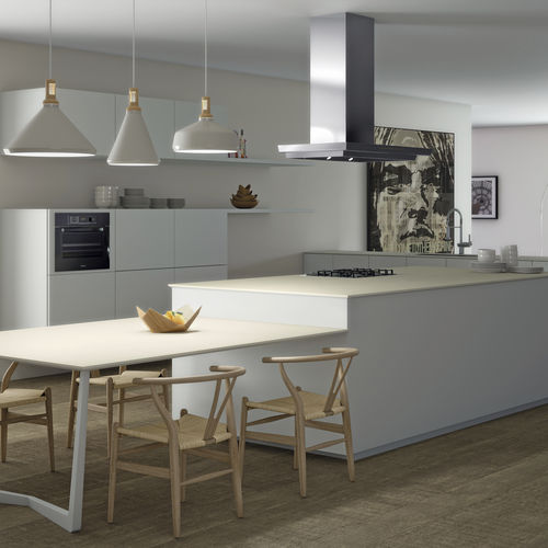 Tampo de bancada em grés porcelanato - SILK ITOP BLANCO BUSH-HAMMERED - INALCO - para cozinha / para banheiro / para ambiente externo