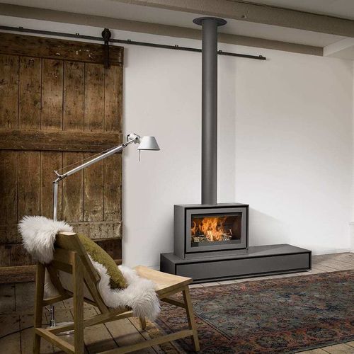 Salamandra a lenha - BOX 20 65 - Barbas - 10 kW–20 kW / multicombustível / de instalação livre