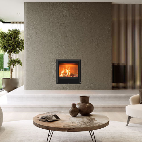 Lareira tipo inserto a lenha - CUATRO-7 COMPACT 70 - Barbas - metálica / de convecção natural / contemporânea