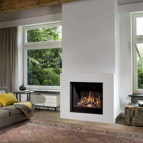 Lareira tipo inserto a gás - SMART BELL 75-70 - Barbas - a gás natural / metálica / de convecção natural