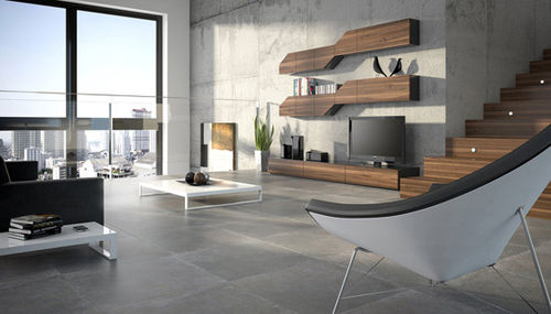 Placas de revestimento em grés porcelanato - LOUSSIANA - Keraben Grupo - polida / para ambiente interno / para sala