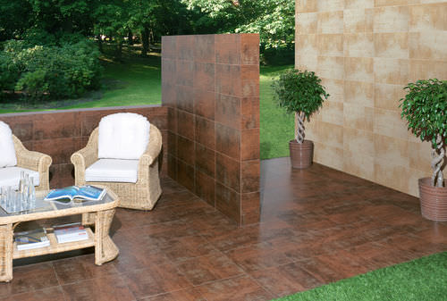 Placas de revestimento em grés porcelanato - TRADITIONAL PRINTING : INDIA - REALONDA - polida / para ambiente externo / para piso