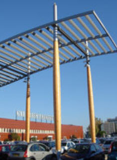 Pilar em madeira - CAP SUD GEANT-CASINO - Haas - laminada colada
