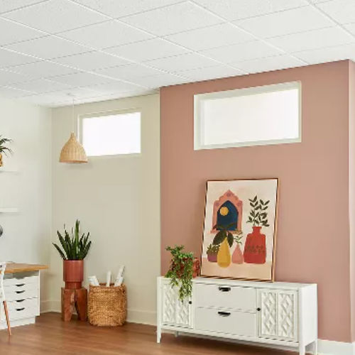 Forro em fibra mineral - RANDOM TEXTURED  - Armstrong ceilings - USA - em placas / em painéis / para sala de estar