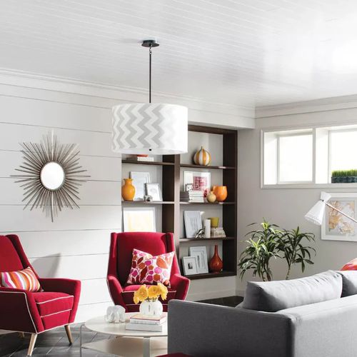 Forro em madeira pintada - WOODHAVEN - Armstrong ceilings - USA - em metal patinado / em MDF / em réguas