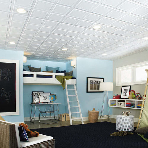 Forro em fibra mineral - RAISED PANEL™ - Armstrong ceilings - USA - em placas / em painéis / para quarto