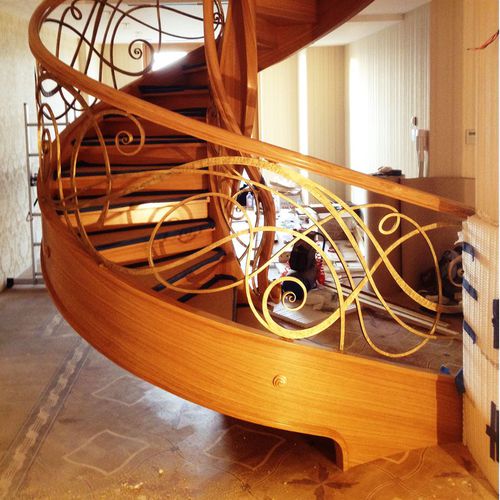 Escada helicoidal - BAKU - Siller Stairs - com degraus em madeira / com estrutura em madeira / da linha residencial