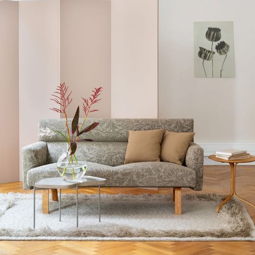 Sofá contemporâneo - NOVELL - Swedese Möbler - em tecido / reclinável / cinza