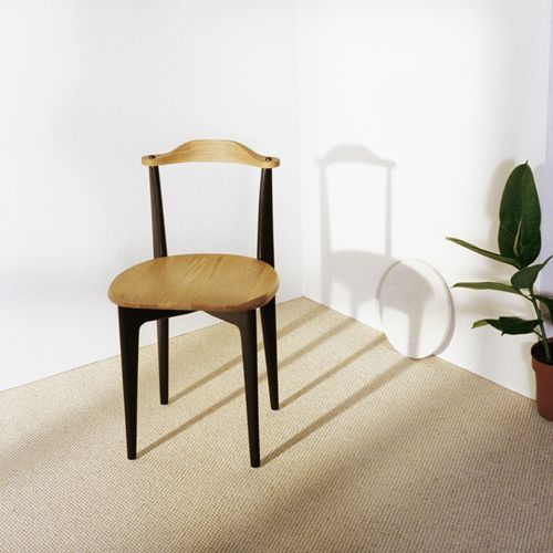Cadeira de design escandinavo - THEMA - Swedese Möbler - para ambiente interno / em carvalho / em nogueira
