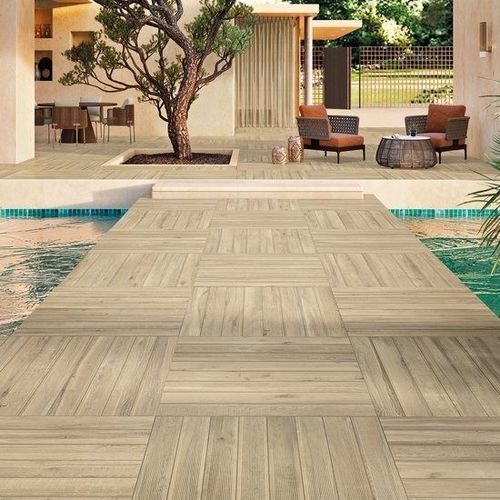 Placas de revestimento em grés porcelanato - DECK - JOHNSON TILES - estruturada / estriada / nervurada