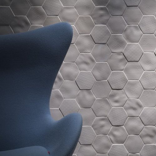 Placas de revestimento em porcelana - ABSOLUTE : SELENE - JOHNSON TILES - com relevo / para ambiente interno / de parede