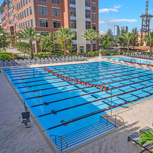 Piscina de competição para ambiente externo - Myrtha Pools - para atividade esportiva / pública / em aço inoxidável