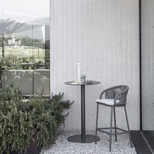 Cadeira alta contemporânea - PLEASURE 2.0 - Atmosphera - para ambiente externo / em corda / com base em alumínio