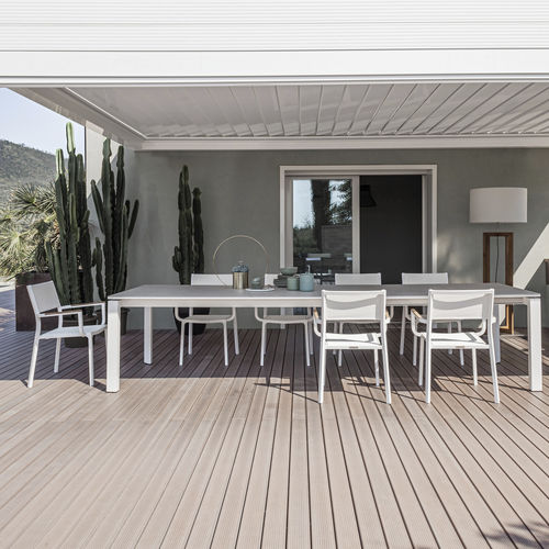 Mesa contemporânea - BRIDGE  - Atmosphera - em cerâmica / com base em alumínio / retangular