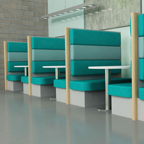 Banco booth de lanchonete contemporâneo - FIZZ - Spaceoasis - em tecido / da linha comercial / com encosto alto