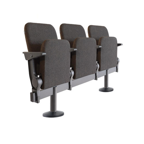 Poltrona de auditório contemporânea - MINISPACE 5067 FIX - Figueras International Seating - em espuma de poliuretano / em alumínio fundido / dobrável