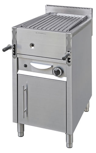 Grelhador a gás - GRIGLIA PIETRA LAVICA GAS 470B - ELANGRILL - de piso / profissional