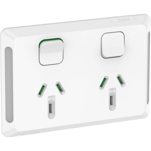 Tomada com interruptor - PRO TWIN - Clipsal - de corrente / dupla / de embutir