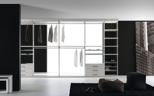 Closet contemporâneo - SIDUS - Res Italia - em alumínio laqueado