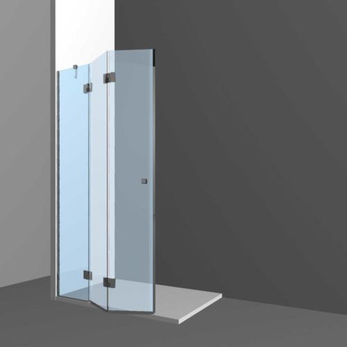 Box de banheiro camarão - VH2 EVEN - Bianchi & Fontana - de canto / em vidro temperado