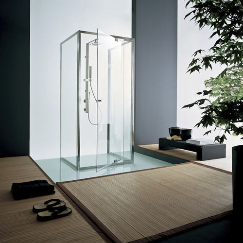 Cabine de banho em vidro - OASI: PALMA 401 - Bianchi & Fontana - com porta de abrir / retangular