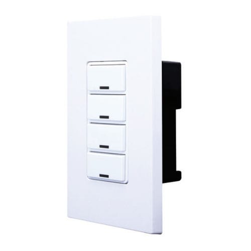Interruptor dimmer com botão de comando - GREENMAX® RDGSW-4 - LEVITON Lighting - de embutir / quádruplo / em material plástico