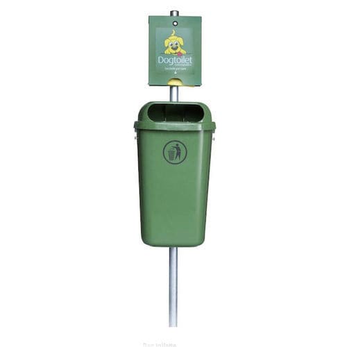 Lixeira verde - TOILET  - Calzolari - para coleta de fezes de cães / com pés / metálica