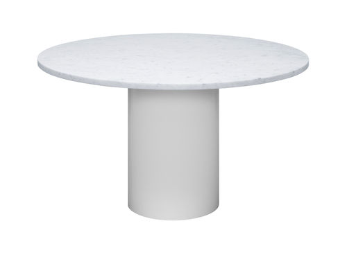 Mesa de jantar contemporânea - TA20 HIROKI - e15 - em mármore / em aço revestido a pó / redonda