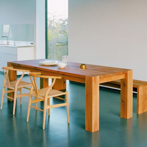 Mesa de jantar contemporânea - TA04 BIGFOOT™ - e15 - em carvalho / em nogueira / em madeira tratada com óleo