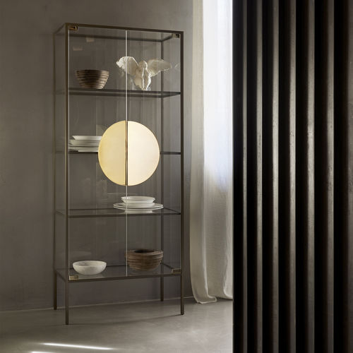 Vitrina de estilo industrial - YANG - OPINION CIATTI - em cristal / em alumínio anodizado / em alumínio