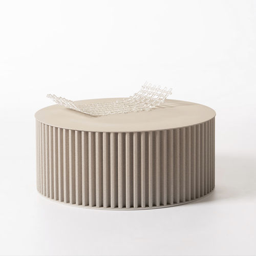 Mesa de centro contemporânea - HERCLINO - OPINION CIATTI - em alumínio / com base metálica / redonda