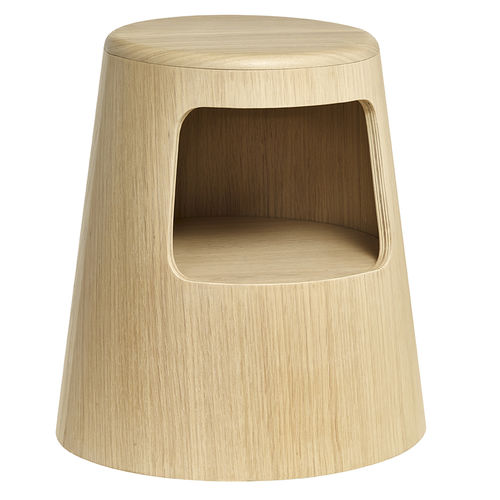 Banqueta contemporânea - WOODSTEP - pieperconcept - em carvalho / com base em madeira / com pé central