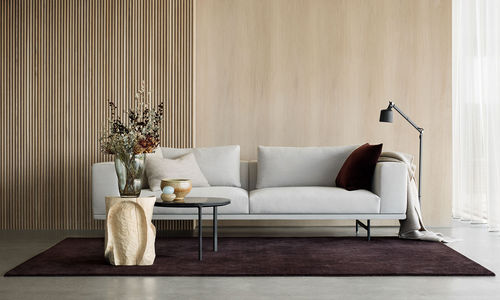 Sofá contemporâneo - VIPP610 - VIPP - de lã / em couro / com almofadas