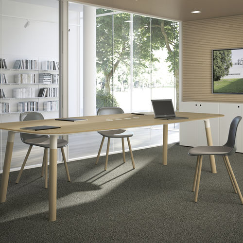 Mesa de reunião contemporânea - WOODS - Fantoni - em carvalho / em faia / retangular