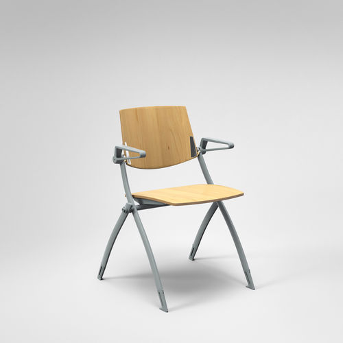Cadeira de conferência contemporânea - ZERO9 - Fantoni - para ambiente interno / em tecido / em material plástico