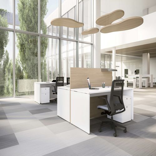 Separador de estações de trabalho de mesa - SISTEMA 28 - Fantoni - laminado / em madeira / em acrílico