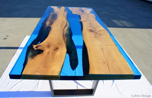 Mesa de jantar contemporânea - DANUBIO - ANTICO TRENTINO DI LUCIO SRL - em cedro / de resina / com base metálica