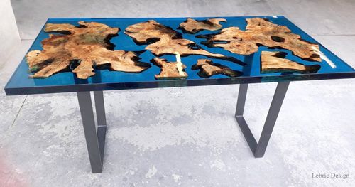 Mesa de jantar contemporânea - STOCCOLMA - ANTICO TRENTINO DI LUCIO SRL - em madeira / de resina / com base metálica