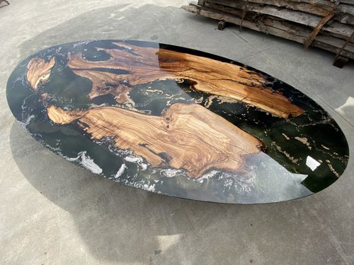 Mesa de design original - OLIWOOD - ANTICO TRENTINO DI LUCIO SRL - em madeira / em titânio / em mármore