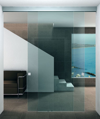 Sistema deslizante para porta - TELESCOPICO EASY DOUBLE RAIL V-1200  - METALGLAS - para porta de vidro