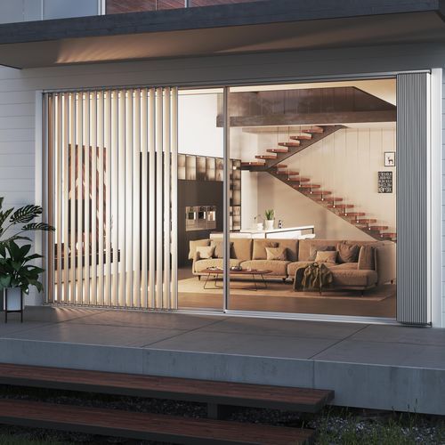 Veneziana de correr - OSKURA ORIZZONTALE - Sunroom S.p.A. - camarão / em alumínio / fosca