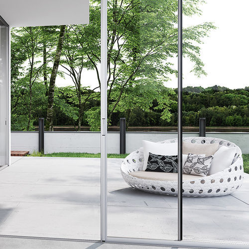 Porta de vidro de correr - S.150TT - Sunroom S.p.A. - em alumínio / em aço inoxidável / com estrutura em aço inoxidável