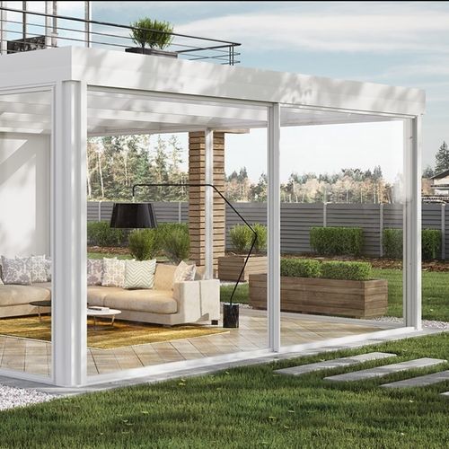 Varanda envidraçada autoportante - PURO - Sunroom S.p.A. - em vidro / em alumínio / da linha comercial